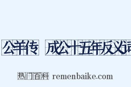 公羊传·成公十五年反义词是什么意思的图片